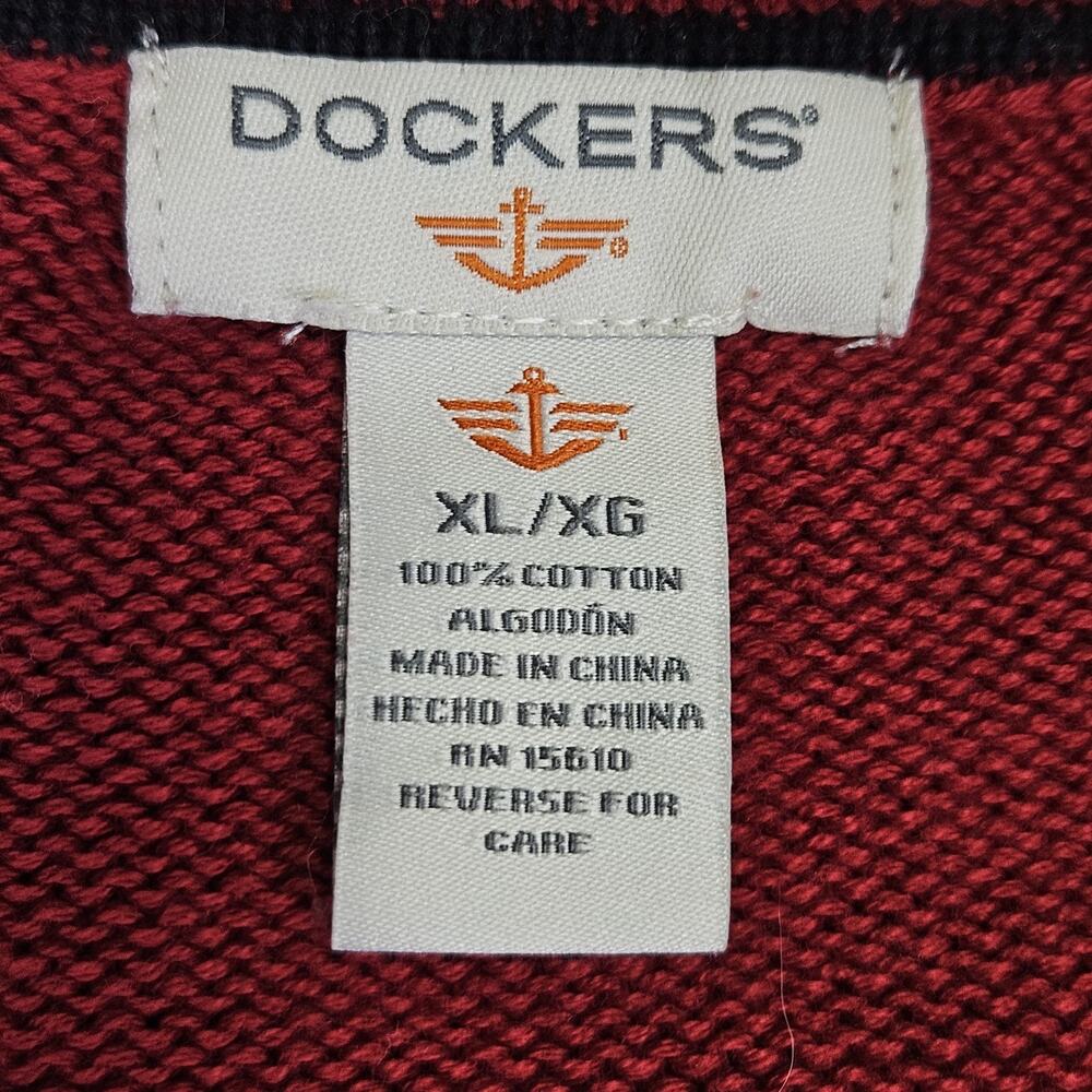 Y2K Dockers Men XL Nordic Fair Isle Sweater Winter Crew Neck Long Sleeve Holiday - Picture 8 of 12